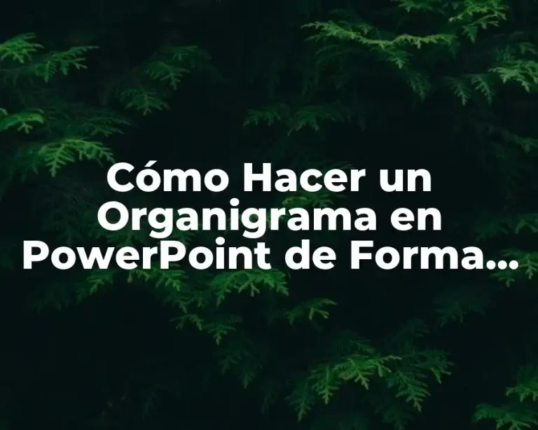 Cómo Hacer un Organigrama en PowerPoint de Forma Efectiva