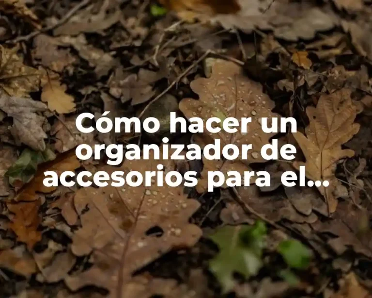 Cómo hacer un organizador de accesorios para el cabello
