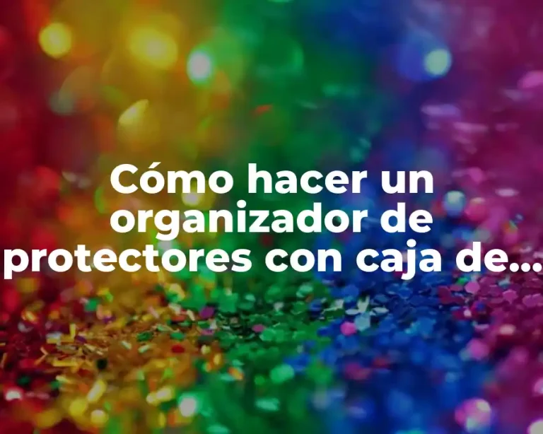 Cómo hacer un organizador de protectores con caja de cartón