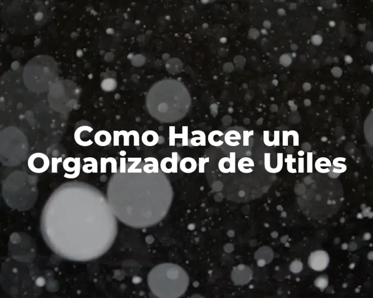 Como Hacer un Organizador de Utiles