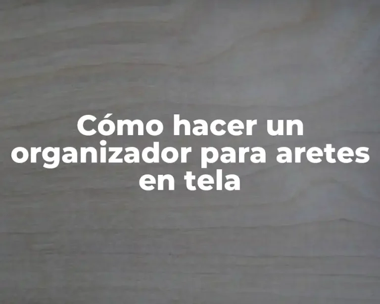 Cómo hacer un organizador para aretes en tela