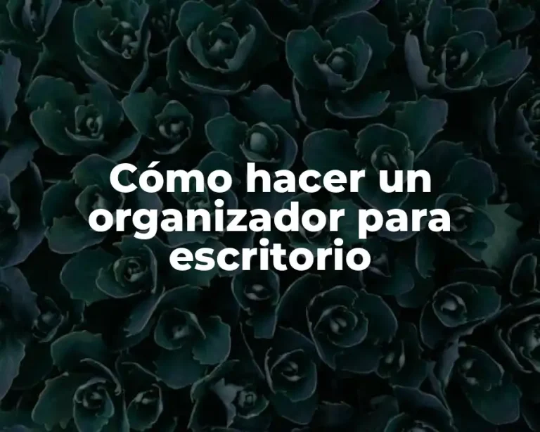 Cómo hacer un organizador para escritorio