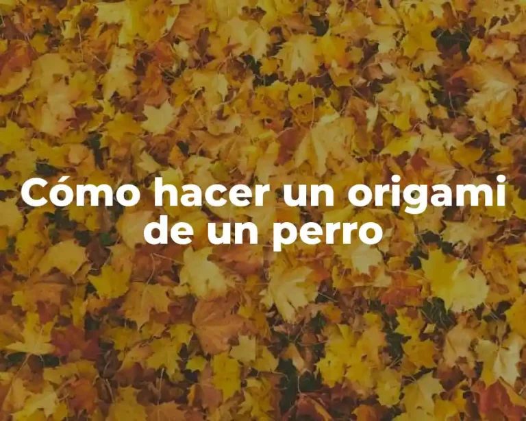 Cómo hacer un origami de un perro