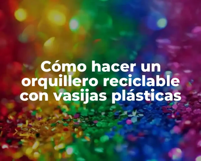 Cómo hacer un orquillero reciclable con vasijas plásticas
