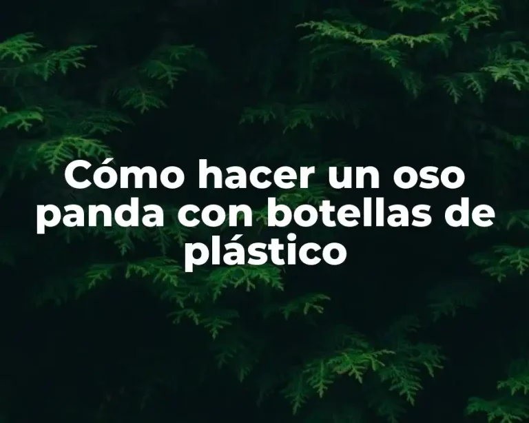 Cómo hacer un oso panda con botellas de plástico