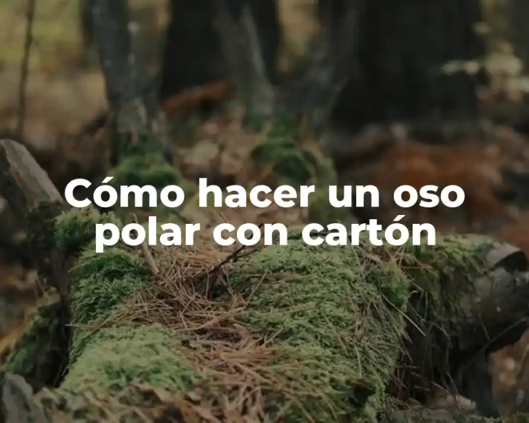Cómo hacer un oso polar con cartón