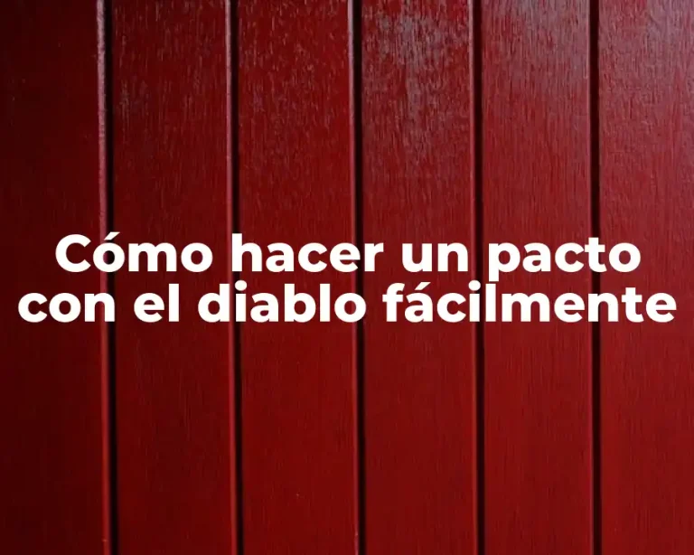 Cómo hacer un pacto con el diablo fácilmente