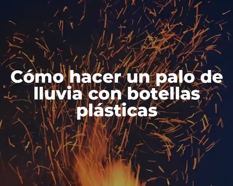 Cómo hacer un palo de lluvia con botellas plásticas
