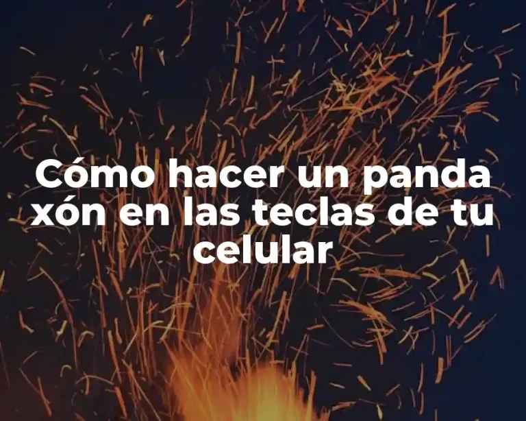 Cómo hacer un panda xón en las teclas de tu celular
