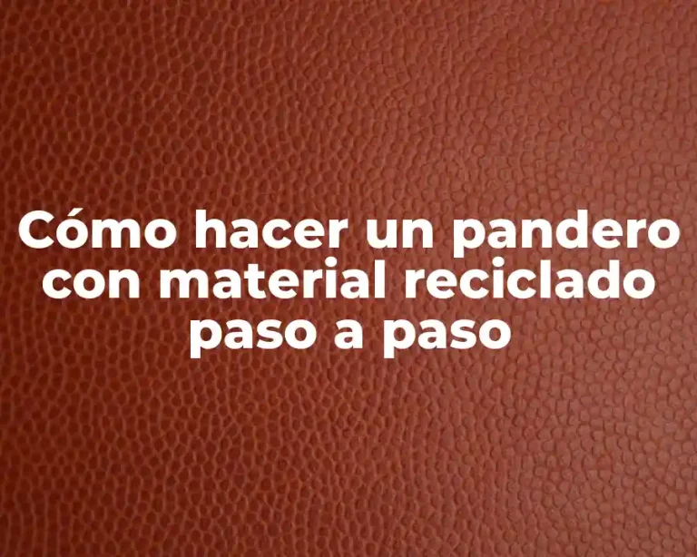 Cómo hacer un pandero con material reciclado paso a paso