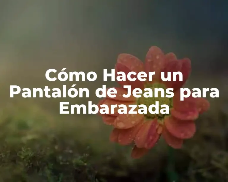 Cómo Hacer un Pantalón de Jeans para Embarazada