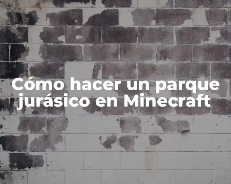 Cómo hacer un parque jurásico en Minecraft