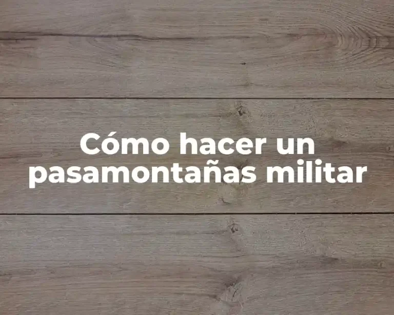 Cómo hacer un pasamontañas militar