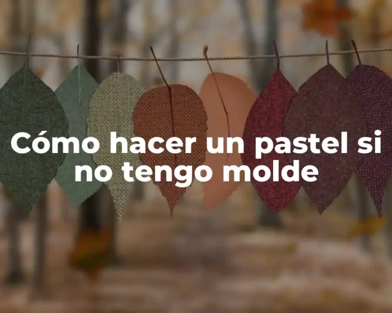 Cómo hacer un pastel si no tengo molde
