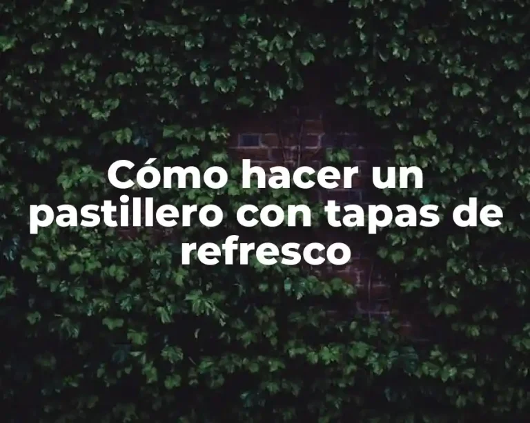 Cómo hacer un pastillero con tapas de refresco