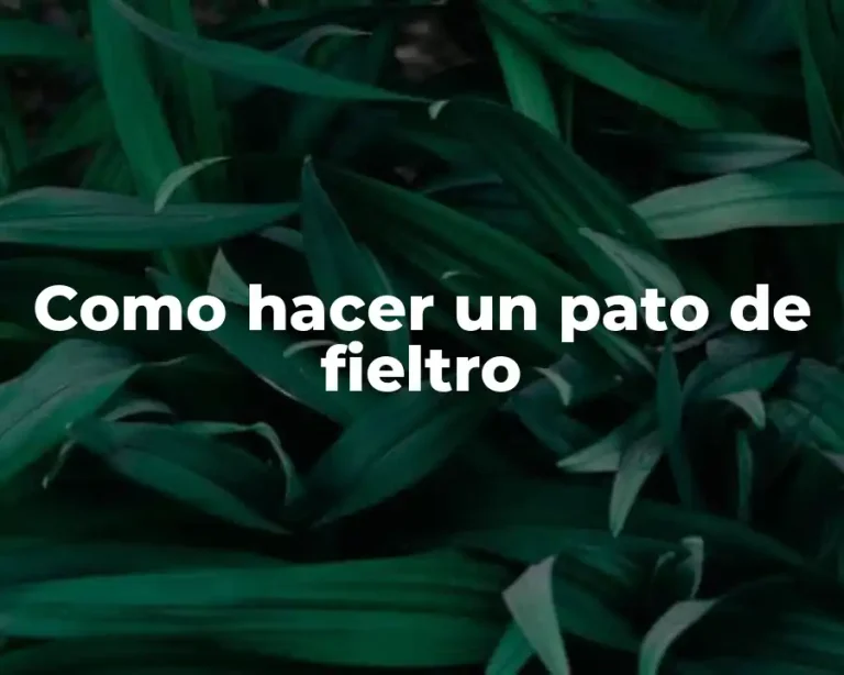 Como hacer un pato de fieltro