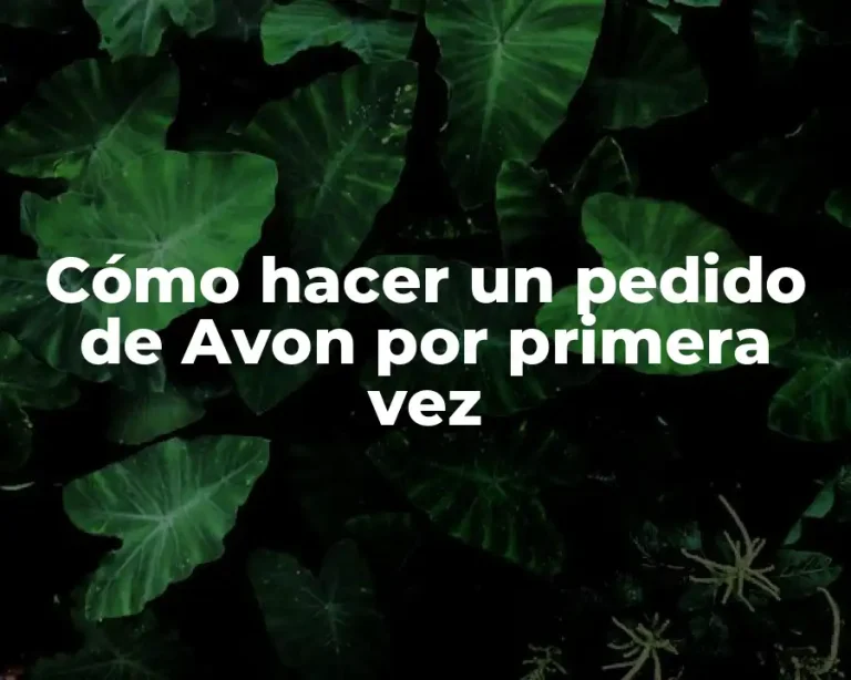 Cómo hacer un pedido de Avon por primera vez