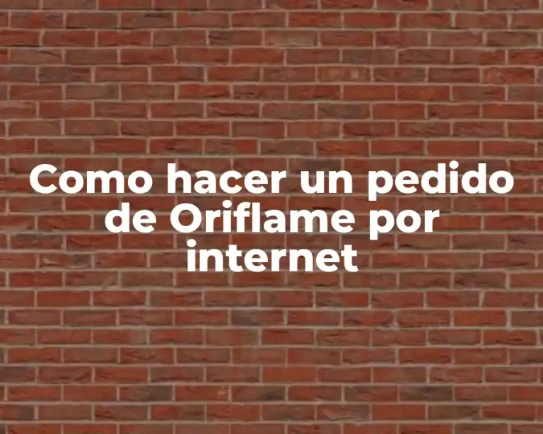 Como hacer un pedido de Oriflame por internet
