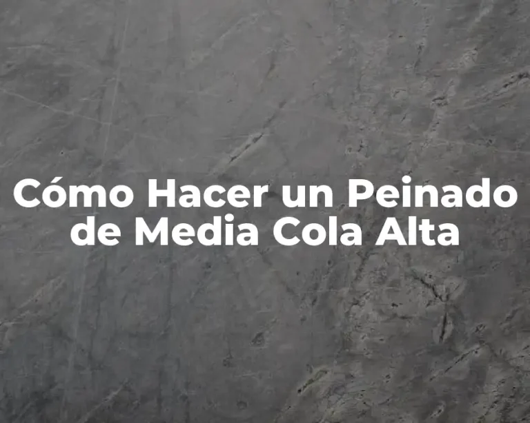 Cómo Hacer un Peinado de Media Cola Alta