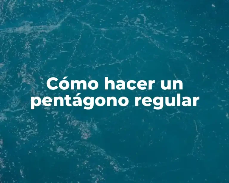 Cómo hacer un pentágono regular