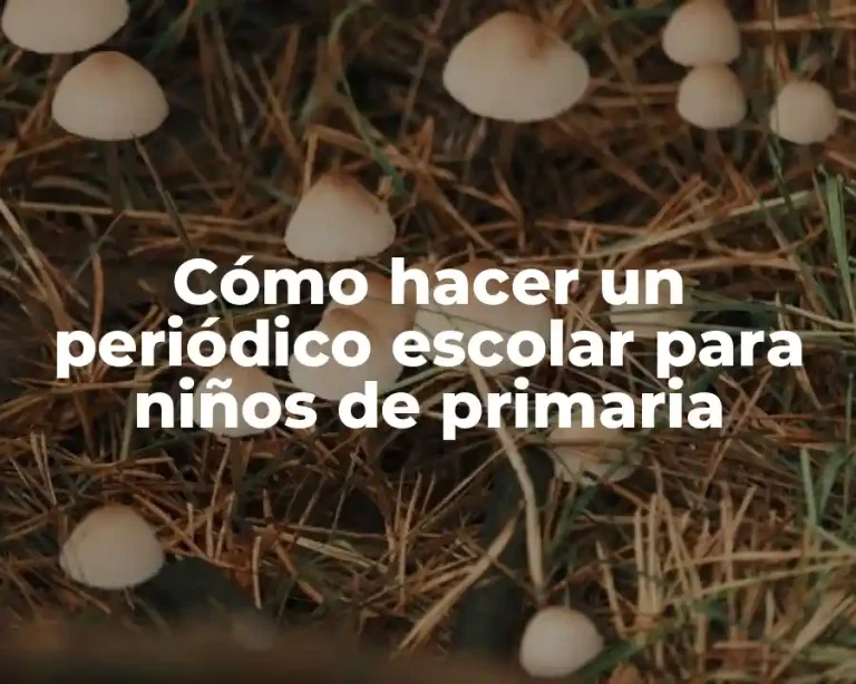 Cómo hacer un periódico escolar para niños de primaria