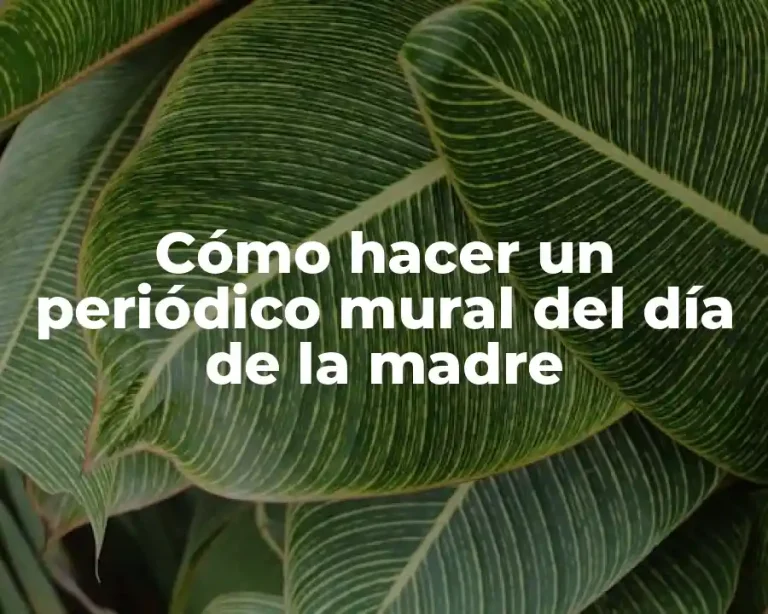 Cómo hacer un periódico mural del día de la madre