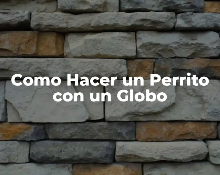 Como Hacer un Perrito con un Globo