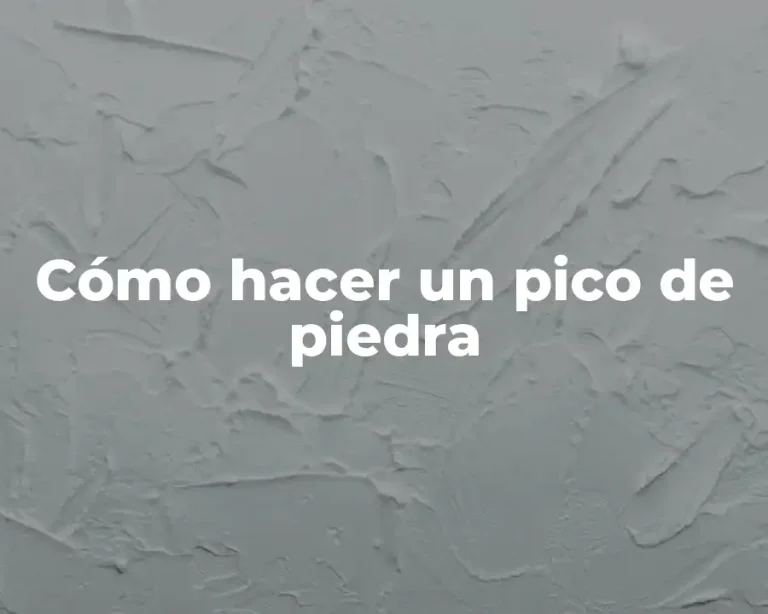 Cómo hacer un pico de piedra