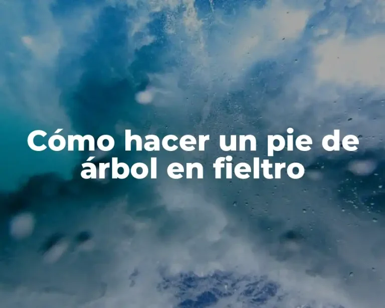 Cómo hacer un pie de árbol en fieltro