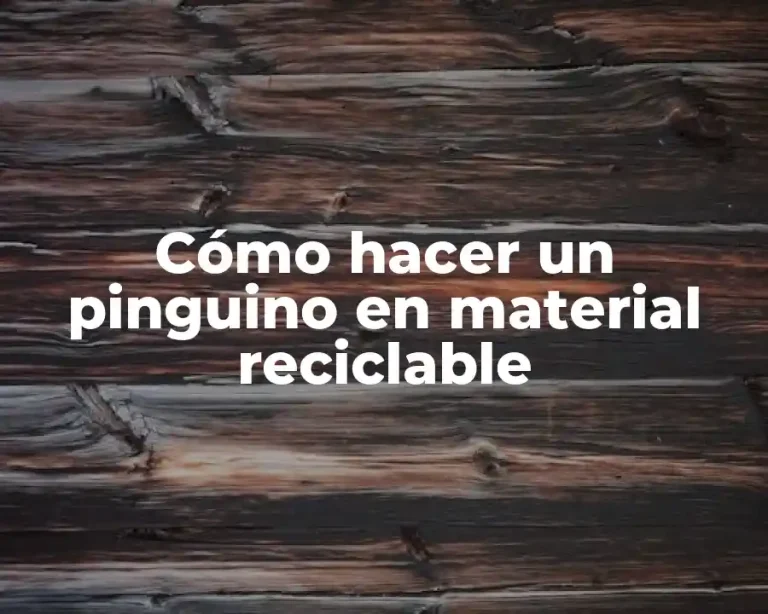 Cómo hacer un pinguino en material reciclable