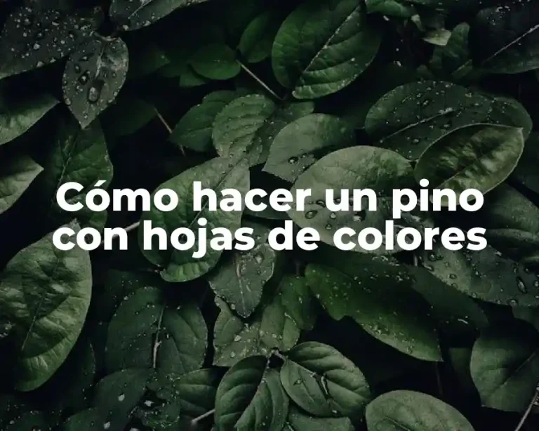 Cómo hacer un pino con hojas de colores
