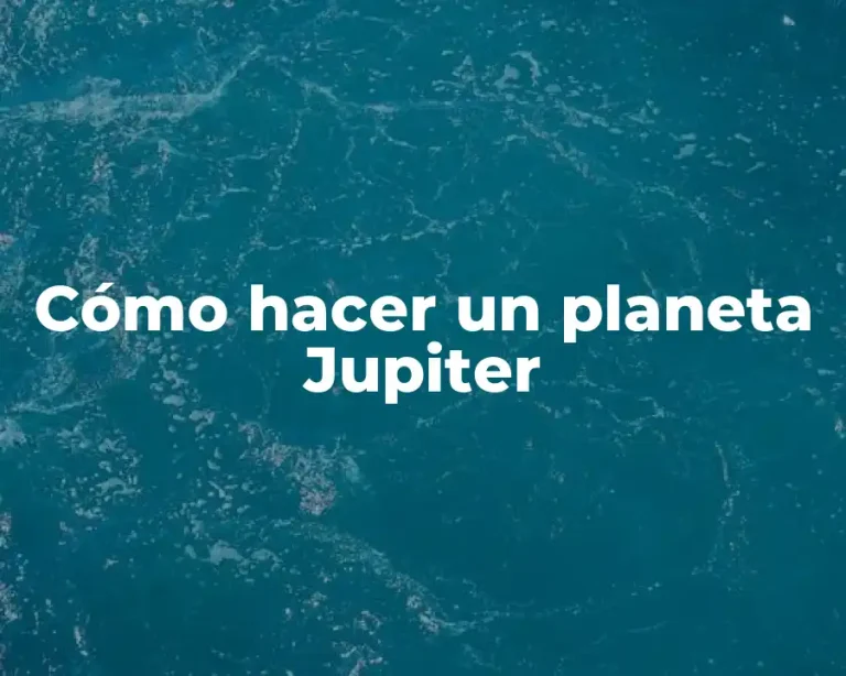 Cómo hacer un planeta Jupiter