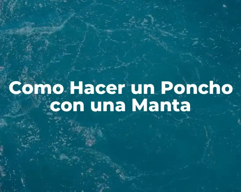 Como Hacer un Poncho con una Manta