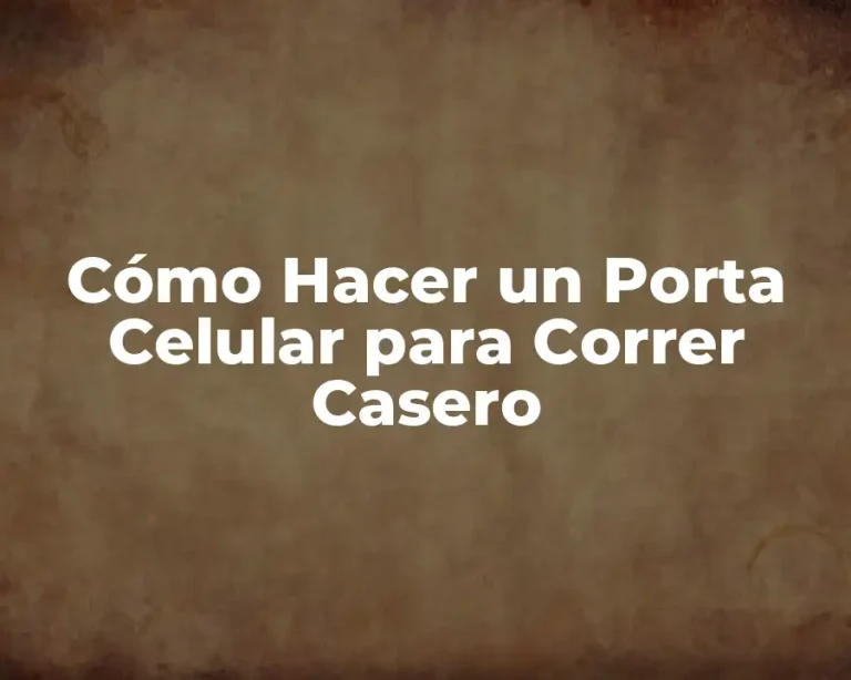Cómo Hacer un Porta Celular para Correr Casero