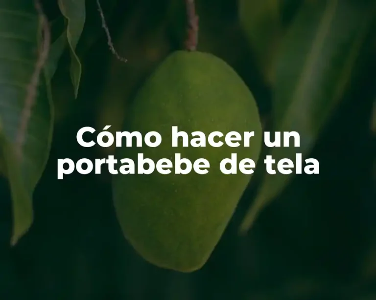 Cómo hacer un portabebe de tela