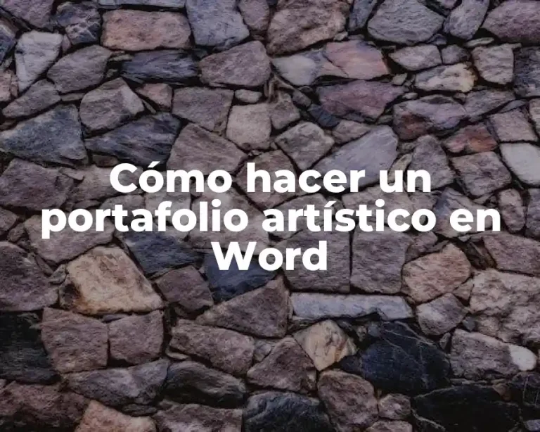 Cómo hacer un portafolio artístico en Word