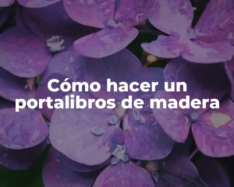 Cómo hacer un portalibros de madera