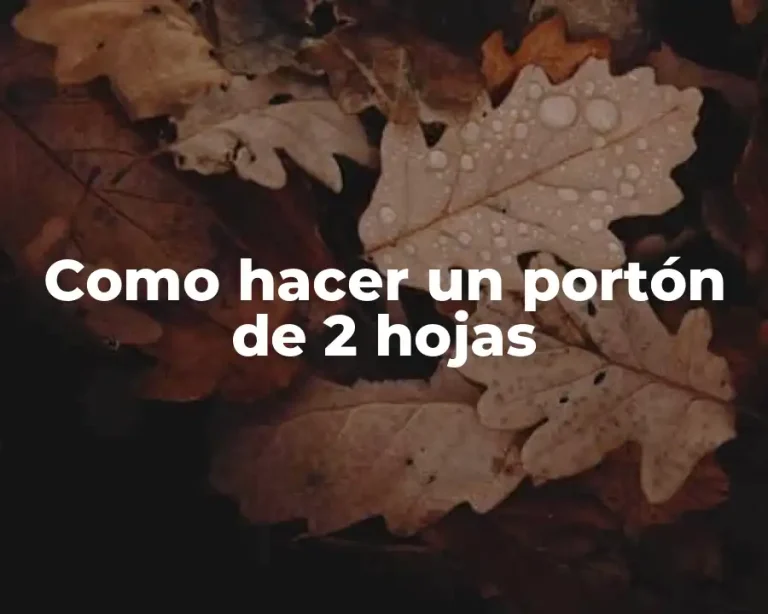 Como hacer un portón de 2 hojas