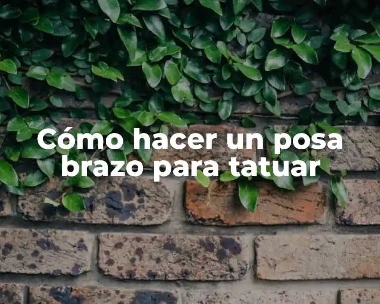 Cómo hacer un posa brazo para tatuar