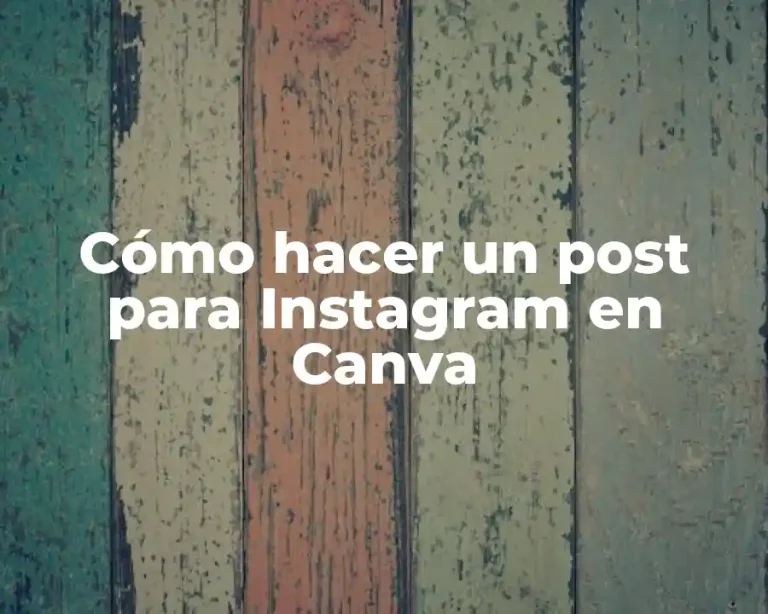 Cómo hacer un post para Instagram en Canva