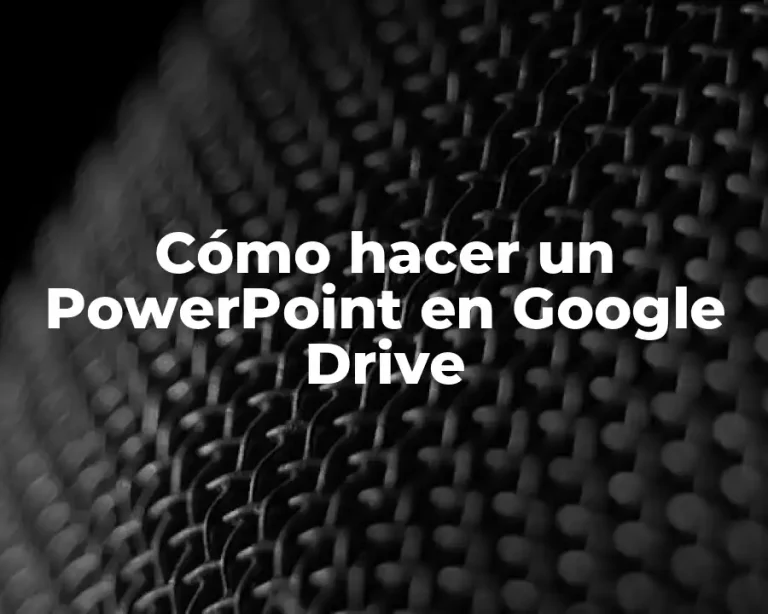 Cómo hacer un PowerPoint en Google Drive