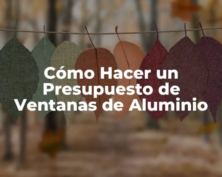 Cómo Hacer un Presupuesto de Ventanas de Aluminio