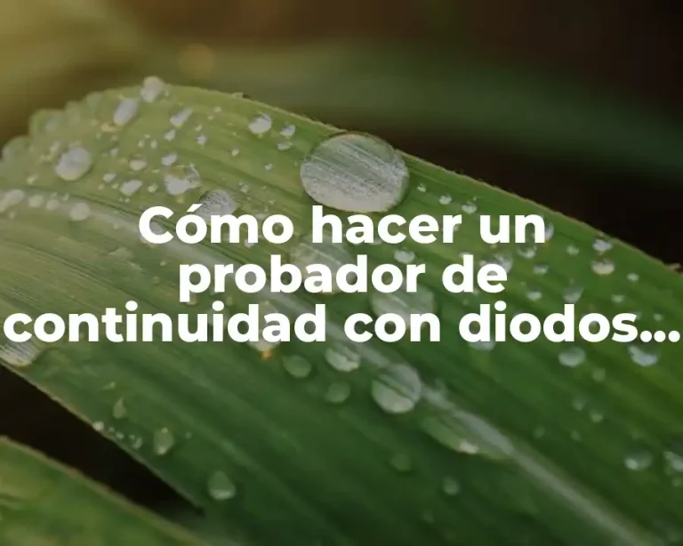 Cómo hacer un probador de continuidad con diodos LED para autos