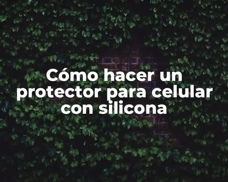 Cómo hacer un protector para celular con silicona