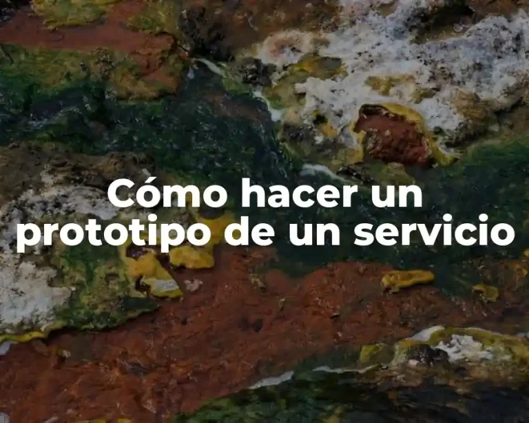 Cómo hacer un prototipo de un servicio
