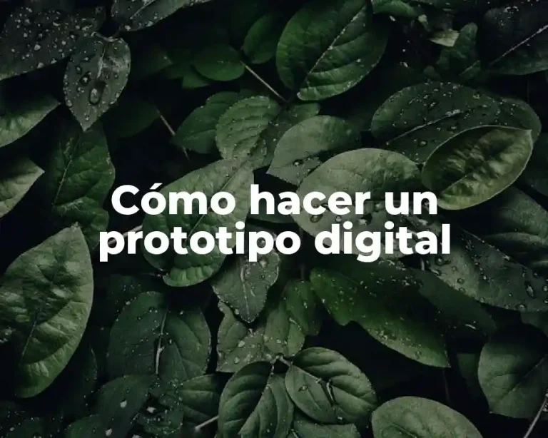 Cómo hacer un prototipo digital
