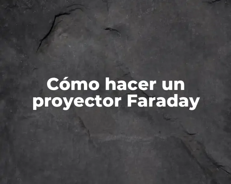 Cómo hacer un proyector Faraday