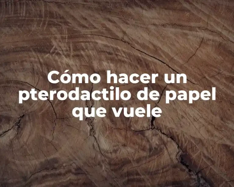 Cómo hacer un pterodactilo de papel que vuele