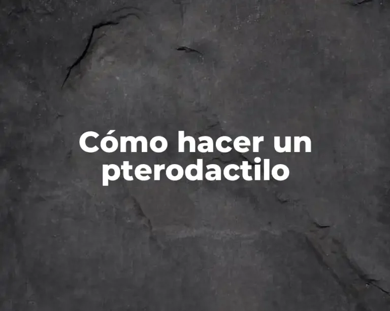 Cómo hacer un pterodactilo