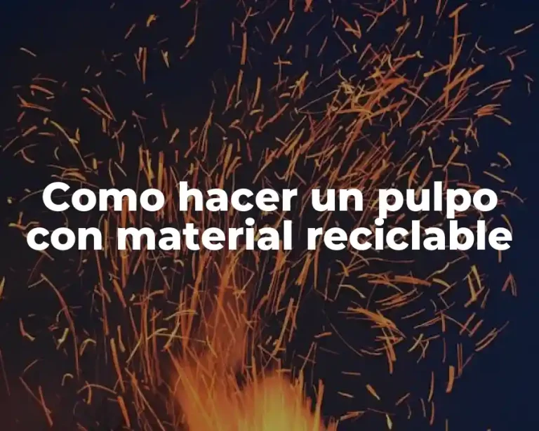 Como hacer un pulpo con material reciclable